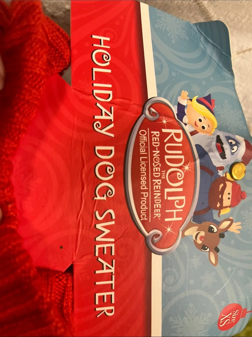“Rudolph Yeti For Christmas” Dog Sweater XS